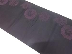 アンティーク　絵皿に壺模様織り出し全通袋帯（材料）